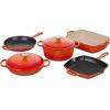 imageLe Creuset Enameled Cast Iron Signature Cookware Set 5 pc  WhiteFlame