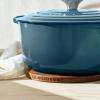imageLe Creuset Magnetic Wooden Trivet Acacia Wood with Black Silicone Rings