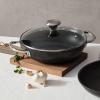 imageLe Creuset Toughened Nonstick Pro Cookware Set 3pc 95 Fry Pan ampamp 25 qt Braiser WGlass Lid