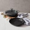 imageLe Creuset Toughened Nonstick Pro Cookware Set 3pc 95 Fry Pan ampamp 25 qt Braiser WGlass Lid