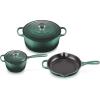 imageLe Creuset Enameled Cast Iron Signature Cookware Set 5 pc  WhiteArtichaut