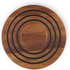 imageLe Creuset Magnetic Wooden Trivet Acacia Wood with Black Silicone Rings
