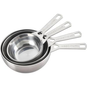 imageLe Creuset BatchBaking Measuring Cups Stainless Steel Set of 4 23 ampamp 34 ampamp 15 ampamp 2 cupsBatch Baking Measuring Cups