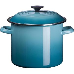 imageLe Creuset Enamel On Steel Stockpot 8 qt OysterCaribbean