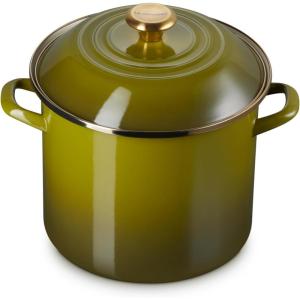 imageLe Creuset Enamel On Steel Stockpot 8 qt OysterOlive