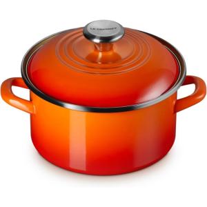 imageLe Creuset Enamel on Steel Traditional Petite Stockpot 38qt WhiteFlame