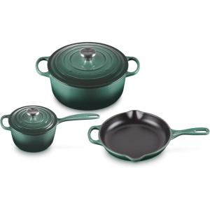 imageLe Creuset Enameled Cast Iron Signature Cookware Set 5 pc  WhiteArtichaut