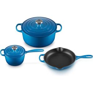 imageLe Creuset Enameled Cast Iron Signature Cookware Set 5 pc  WhiteMarseille