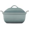 imageLe Creuset Heritage Stoneware Deep Baker with Lid 45 qt WhiteSea Salt