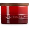 imageLe Creuset Signature Salt Cellar and Storage Canister with Wood Lid 12 qt WhiteCerise