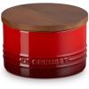 imageLe Creuset Signature Salt Cellar and Storage Canister with Wood Lid 12 qt WhiteCerise