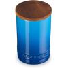 imageLe Creuset Signature Salt Cellar and Storage Canister with Wood Lid 12 qt WhiteMarseille