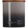 imageLe Creuset Signature Salt Cellar and Storage Canister with Wood Lid 12 qt WhiteOyster