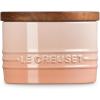 imageLe Creuset Signature Salt Cellar and Storage Canister with Wood Lid 12 qt WhitePeche
