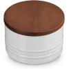 imageLe Creuset Signature Salt Cellar and Storage Canister with Wood Lid 12 qt WhiteWhite