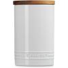 imageLe Creuset Signature Salt Cellar and Storage Canister with Wood Lid 12 qt WhiteWhite