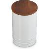 imageLe Creuset Signature Salt Cellar and Storage Canister with Wood Lid 12 qt WhiteWhite