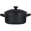 imageLe Creuset Stoneware Mini Round Cocotte 14 oz WhiteLicorice