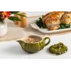 imageLe Creuset Stoneware Pumpkin Gravy Boat with Lid 14 oz OliveOlive