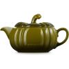 imageLe Creuset Stoneware Pumpkin Gravy Boat with Lid 14 oz OliveOlive