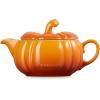 imageLe Creuset Stoneware Pumpkin Gravy Boat with Lid 14 oz OlivePersimmon
