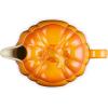imageLe Creuset Stoneware Pumpkin Gravy Boat with Lid 14 oz OlivePersimmon