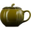 imageLe Creuset Stoneware Pumpkin Mug with Lid 14 oz PersimmonOlive