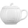 imageLe Creuset Stoneware Pumpkin Mug with Lid 14 oz PersimmonWhite