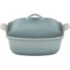 imageLe Creuset Heritage Stoneware Deep Baker with Lid 45 qt WhiteSea Salt