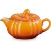 imageLe Creuset Stoneware Pumpkin Gravy Boat with Lid 14 oz OlivePersimmon