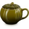 imageLe Creuset Stoneware Pumpkin Mug with Lid 14 oz PersimmonOlive