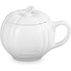 imageLe Creuset Stoneware Pumpkin Mug with Lid 14 oz PersimmonWhite