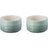 imageLe Creuset Stoneware Round Ramekin Straight Wall Set of 2 675oz Each Sea Salt
