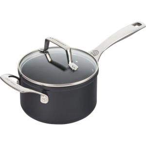 imageLe Creuset Essential Nonstick Ceramic Saucepan with Glass Lid 2 qt Black