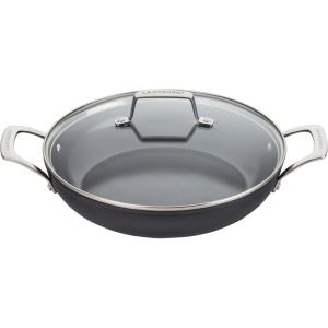 imageLe Creuset Essential Nonstick Ceramic Shallow Braiser with Glass Lid 35 qt