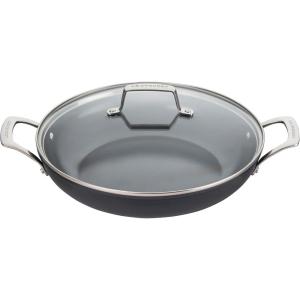 imageLe Creuset Essential Nonstick Ceramic Shallow Braiser with Glass Lid 39 qt