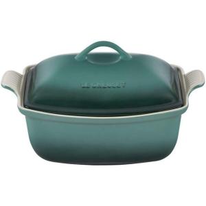 imageLe Creuset Heritage Stoneware Deep Baker with Lid 45 qt WhiteArtichuat