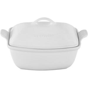 imageLe Creuset Heritage Stoneware Deep Baker with Lid 45 qt WhiteWhite