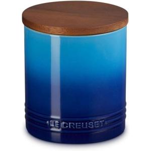 imageLe Creuset Signature Salt Cellar and Storage Canister with Wood Lid 12 qt WhiteMaresille