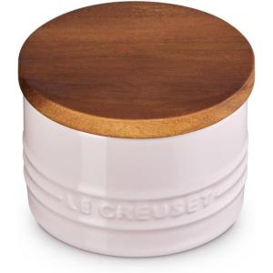 imageLe Creuset Signature Salt Cellar and Storage Canister with Wood Lid 12 qt WhiteShallot