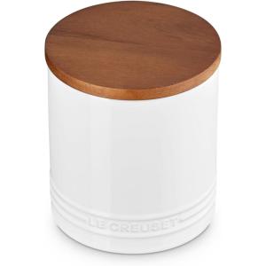 imageLe Creuset Signature Salt Cellar and Storage Canister with Wood Lid 12 qt WhiteWhite