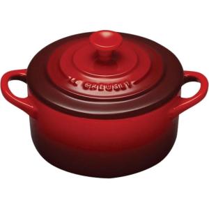imageLe Creuset Stoneware Mini Round Cocotte 14 oz WhiteCerise