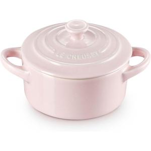 imageLe Creuset Stoneware Mini Round Cocotte 14 oz WhiteChiffon Pink