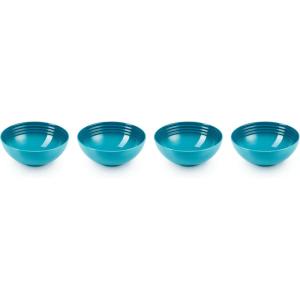 imageLe Creuset Stoneware Set of 4 Soup Bowls 22 oz 625quot each WhiteCaribbean
