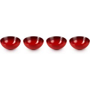 imageLe Creuset Stoneware Set of 4 Soup Bowls 22 oz 625quot each WhiteCerise