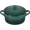 imageLe Creuset Stoneware Set of 4 Mini Cocottes with Cookbook 8 oz each CeriseArtichaut