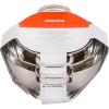 imageLe Creuset Set of 3 Nested Mixing Bowls wNonslip Silicone Base ampamp Plastic Air Tight Lids Large Stainless SteelColanders