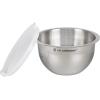imageLe Creuset Set of 3 Nested Mixing Bowls wNonslip Silicone Base ampamp Plastic Air Tight Lids Large Stainless SteelMixing Bowls