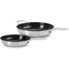 imageEssential Stainless Steel Set of 2 NonStick Round Frying Pan 95quot and 11 quotSet of 2