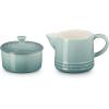 imageLe Creuset Stoneware Signature Sea Salt Cream ampamp Sugar Set Cream 300 ml Sugar 8ozSea Salt